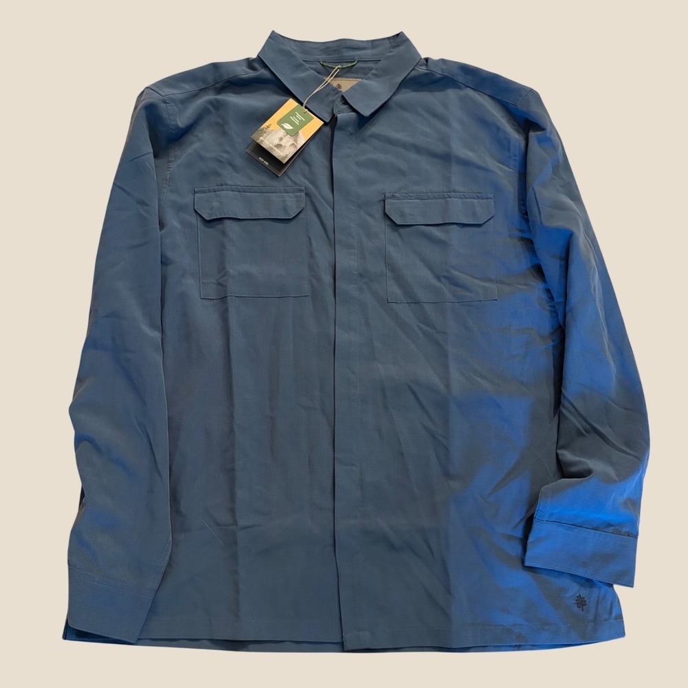 Royal Robbins Sonoran Desert LS Shirt Mens XL Blue Tencel Blend Y422042 NWT - Picture 2 of 13